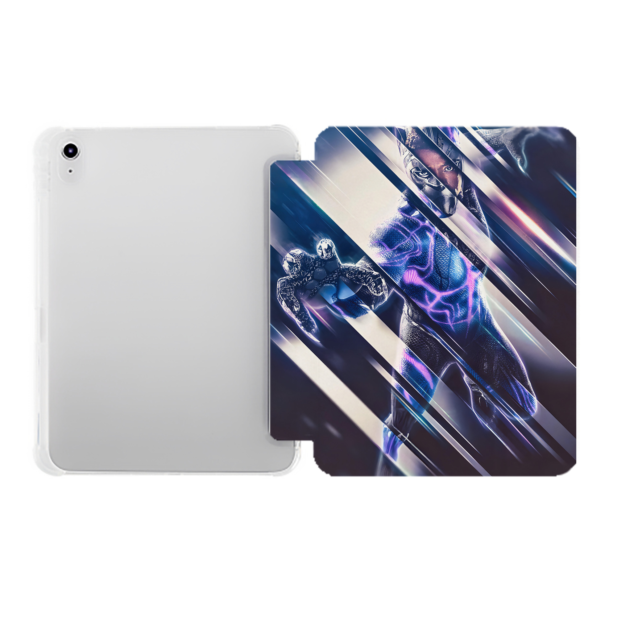 （画像用） アベンジャーズ The Avengers IPad ケース ペン収納付き 三つ折りスタンド PUレザー×シリコン 対応機種9.5/10.5/10.9インチ